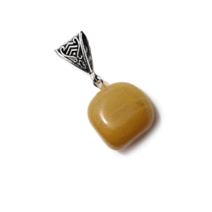 Natural Yellow Aventurine Tumbled Crystal Pendant