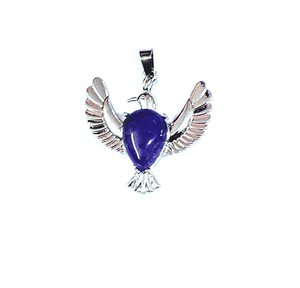 Natural Amethyst Eagle Shaped Crystal Pendant