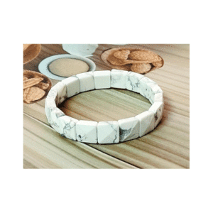 Natural Howlite Crystals Pyramid Shaped Bracelet Bracelet