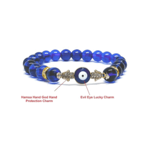 Evil Eye Hamsa Double hand God Hands Lucky Charm Crystal Designer Bracelet