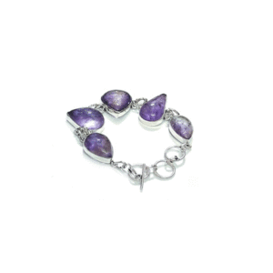 Natural Amethyst Crystals Adjustable Bracelet