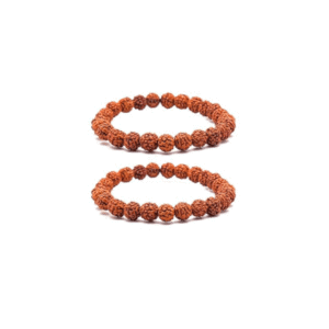 Set Of 2 Rudraksh Shiv SHakti Mahadev Ji Blessing Lucky Charm Bracelets