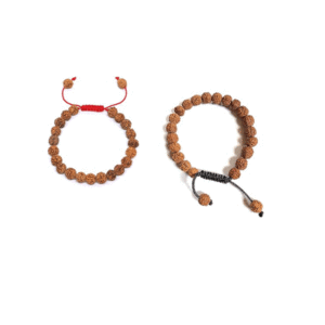 Set Of 2 Rudraksh Shiv SHakti Mahadev Ji Blessing Adjustable Lucky Charm Bracelet