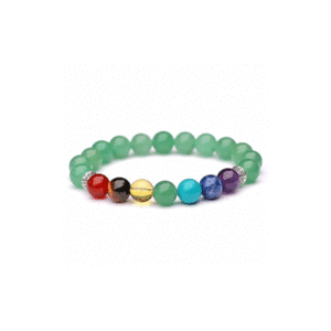 Natural green Aventurine And Seven Chakra Beads Crystal Bracelet