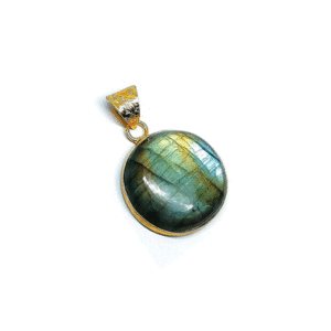 Natural Labradorite High Fire Electroplated Pendant For Men And Women