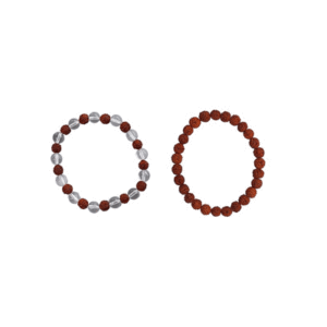 Set Of 2 Rudraksh Shiv SHakti Mahadev Ji Blessing Lucky Charm Crystals Bracelets For Men and Women