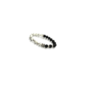 Natural Howlite Nad Lava Volcanic Beads Crystal Bracelet For Men And Women