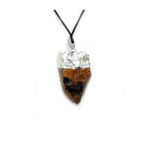 Natural Tigers's Eye Raw Rough Uneven Cut Crystal Pendant