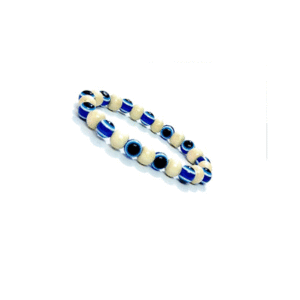 Evil Eye Blue Lucky Charms Wooden bracelet