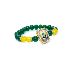Shiv Ji Mahadev Green Crystal Bracelet For Men and Women