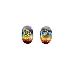Protection and Success Angelic Zibu Symbol Numbers Engraved Natural Chakra Faith Pocket Crystals