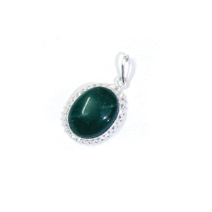 Natural Certified Green Jade Oval Shaped Crystal Pendant