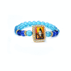 Shiv Ji Bholenath L blue Crystal Bracelet For Men and Women