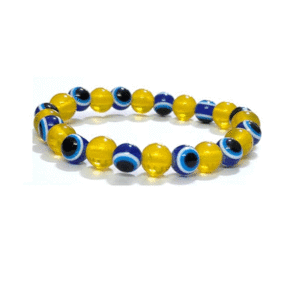 Evil eye Yellow Crystal Charm Bracelet For Men and Women