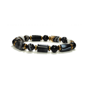 Black Sulemani Hakik Akik Crystal Lucky Charm Bracelet