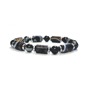 Black Sulemani Hakik Akik King Sulemani Crystal Lucky Charm Bracelet