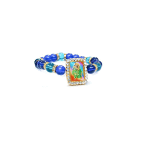 Shri Radha Krishna Ji Jircon Finished Lucky Charms D Blue bracelet