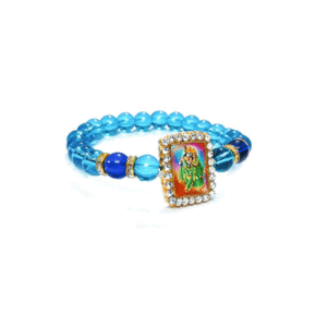 Shri Radha Krishna Ji Jircon Finished Lucky Charms Blue bracelet