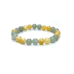 Natural Yellow And green calcite stretch bracelet
