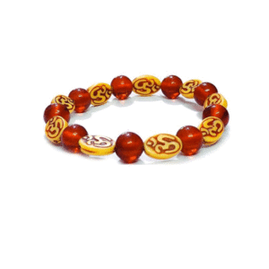 Aum Om Lucky Charm red Crystals Bracelet For Men and Women