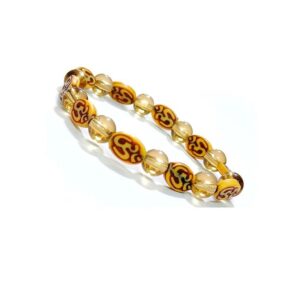 Aum Om Lucky Charm Crystals Bracelet For Men and Women