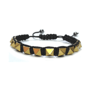 Natural Golden Hematite Lucky Charm Adjustable Bracelet
