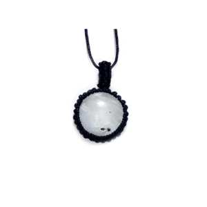 Natural Moon Stone Crystal Round Shape Thread Cage pendant