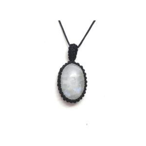 Natural Moon Stone Crystal Thread Cage pendant