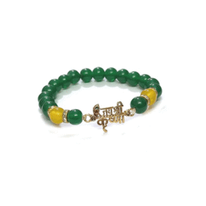 Jai Shree Krishna Krishna Ji Blessings D green Bracelet Lucky Charm Bracelet