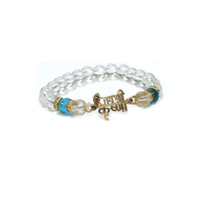 Jai Shree Krishna Krishna Ji Blessings White Bracelet Lucky Charm Bracelet