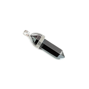 Natural Hematite Double Point Pencil Pendant