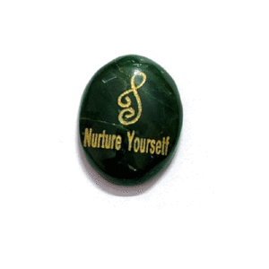 Nurture Yourself Angelic Zibu Symbol Engraved Natural Crystal Faith Pocket Crystals