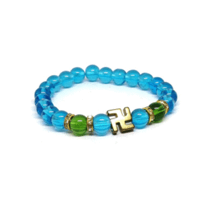 Swastik Symbol Blessings Blue Lucky Charm Bracelet
