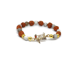 Jai Shree Krishna Krishna Ji Blessings Rudraksh And vaijanti Mala Bracelet Lucky Charm Bracelet