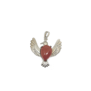 Natural Carnelian Eagle Shaped Crystal Pendant