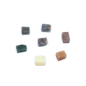 Seven Chakra Gemstone Crystals Mini Raw Uneven Cut Crystals Set for Reiki Healing & Grid Making