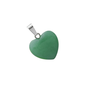 Natural Green Jade Crystal Mini heart Shaped Pendant