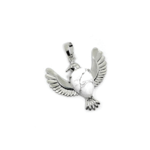 Natural Howlite Eagle Shaped Crystal Pendant