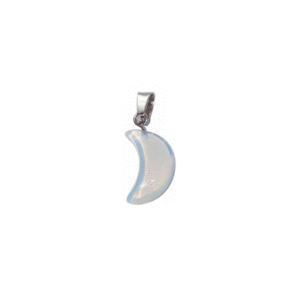 Opalite Moon Shaped Crystal Mini Pendant