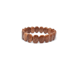 Red Gold Stone Sand Stone Oval Bracelet Crystal Bracelet