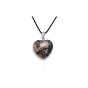 Natural Rhodonite Rodonite Crystal Mini heart Shaped Pendant