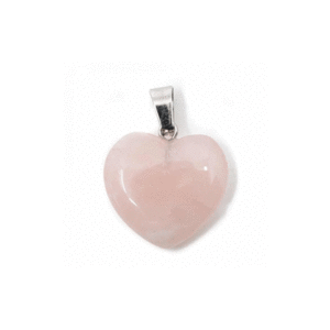 Natural Rose Quartz Crystal Mini heart Shaped Pendant