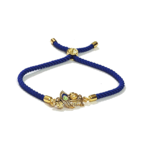 Shree krishna Auspicious Lucky charm Adjustable Blue Bracelet