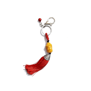 Buddhist Tibetan Lotus Buddha Long Tassel Lucky Charm Key Chain Key Ring