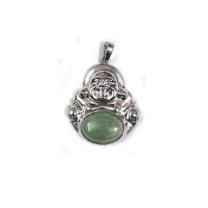 Natural Green Aventurine Crystal feng Shui Laughing Buddha Happy Man Pendant