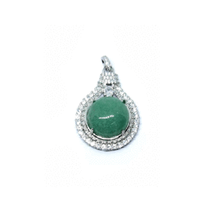 Natural Green Aventurine Crystal jircon Finished Pendant