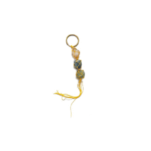 Natural Citrine pyrite And Green Jade Crystals Tumbled Money Magnet Key Chain Key Ring