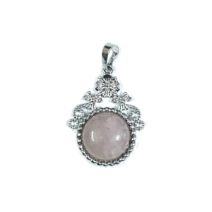 Natural Rose Quartz Designer Shaped Crystal Pendant