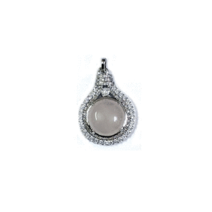 Natural Rose Quartz Jircon Finished Crystal Pendant