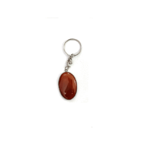 Natural Carnelian oval Crystal Key Chain Key Ring